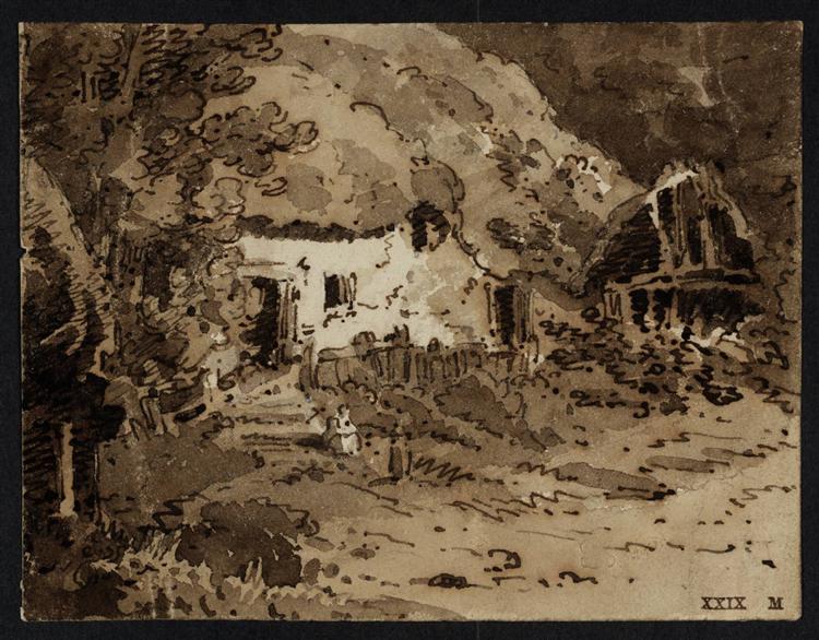 A Thatched Cottage among Trees, 1802 - Thomas Girtin
