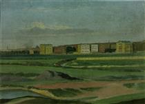 The Outskirts of London. A View Looking towards Queen Square - Thomas Jones