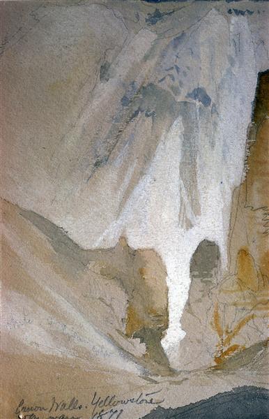 Canyon Walls, Yellowstone (sketch), 1871 - Томас Моран