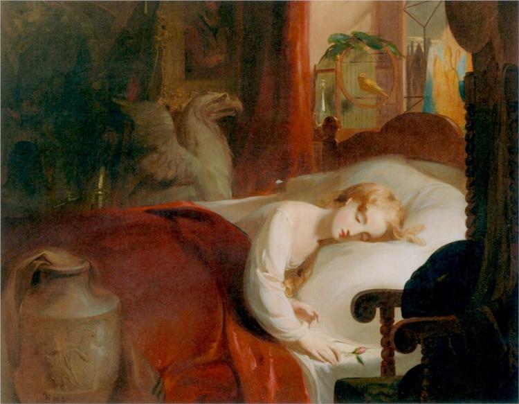 Little Nell Asleep in the Curiosity Shop, 1841 - Thomas Sully