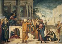 Christ avec la femme adultère - Le Tintoret