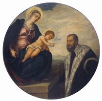 Madonna with Child and Donor Tintoretto - Тінторетто
