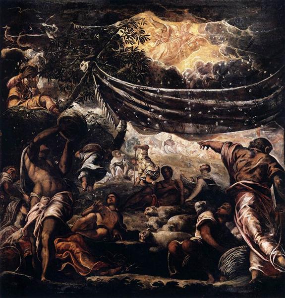 Miracle of the manna, c.1577 - Tintoretto
