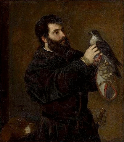 Giorgio Cornaro with a Falcon, 1537 - Тиціан