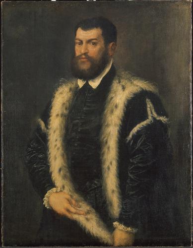 Portrait of a man with ermine coat, c.1560 - Тициан