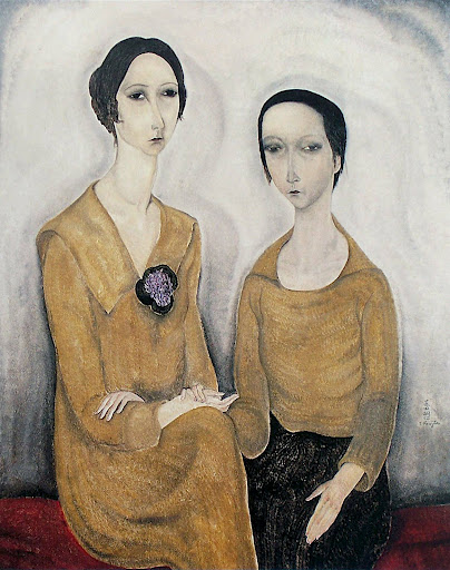 Two women, 1918 - Цугухару Фудзита