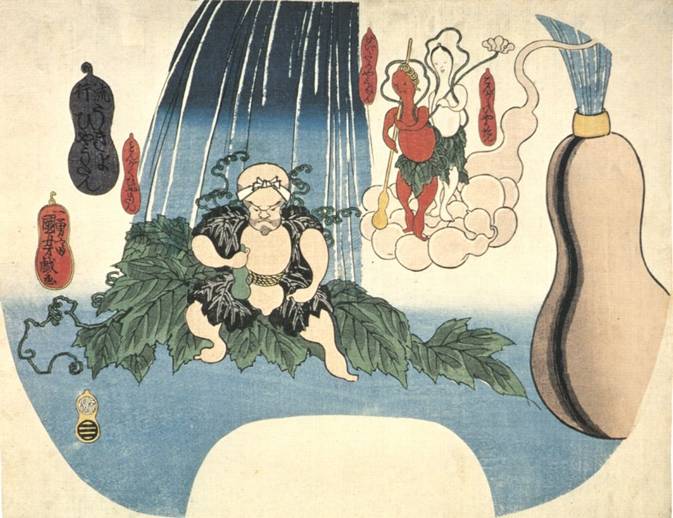 Animated Gourd, c.1841 - Утагава Куниёси