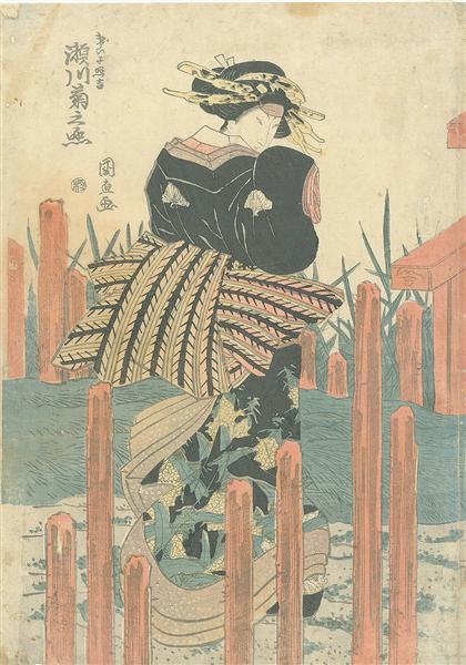 Segawa Kikunojo V as Onnagata, c.1820 - Утаґава Тойокуні ІІ