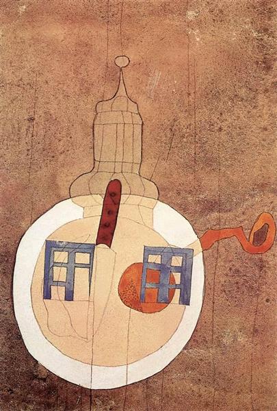 Tower with Still-life on a Plate, 1936 - Lajos Vajda
