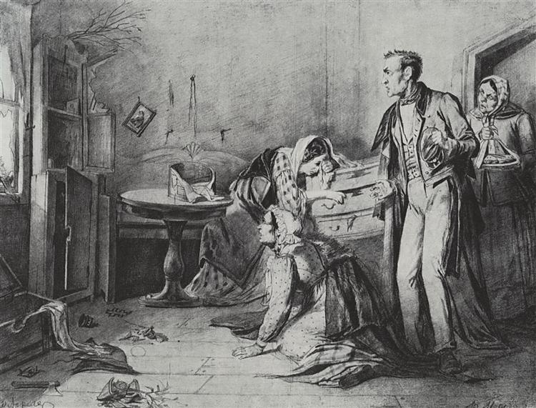 Burglary at Easter Eve, 1861 - Vassili Perov