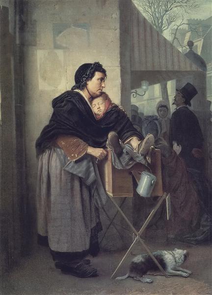 Парижская шарманщица, 1864 - Василий Перов