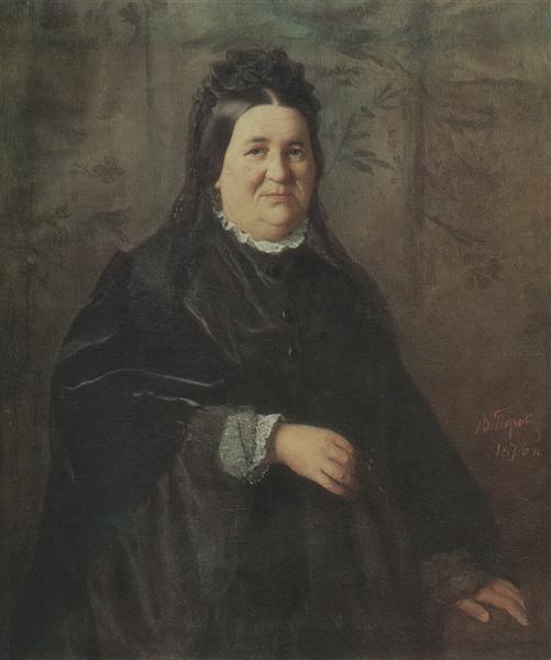 Portrait of A.I. Kridener, born. Ivanova, mother of the artist, 1876 - Василь Перов