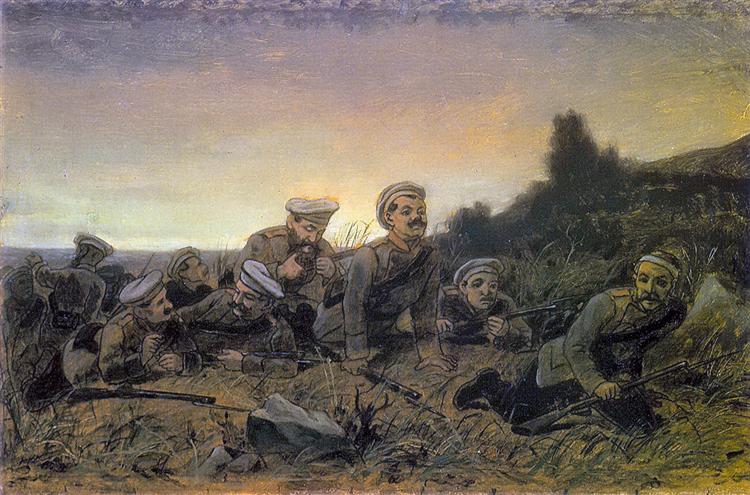 Scouts at Sevastopol, 1874 - Vassili Perov