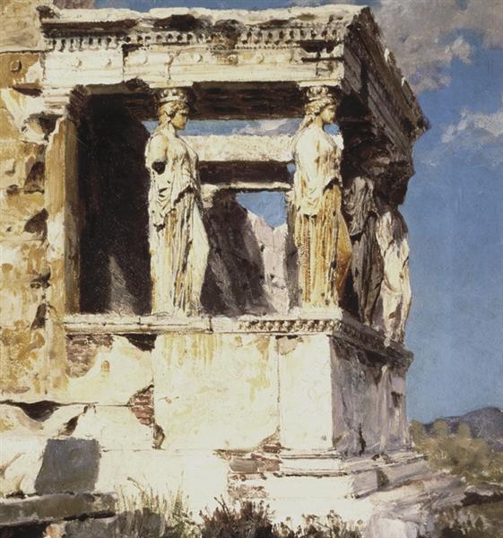 Erechtheion. The portico of caryatids., 1882 - Vasili Polénov