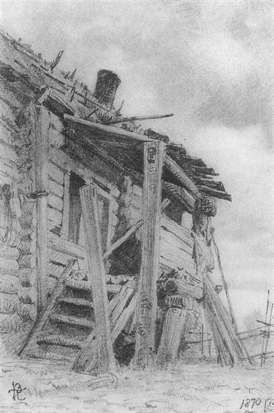 Крыльцо хаты, 1870 - Василий Поленов