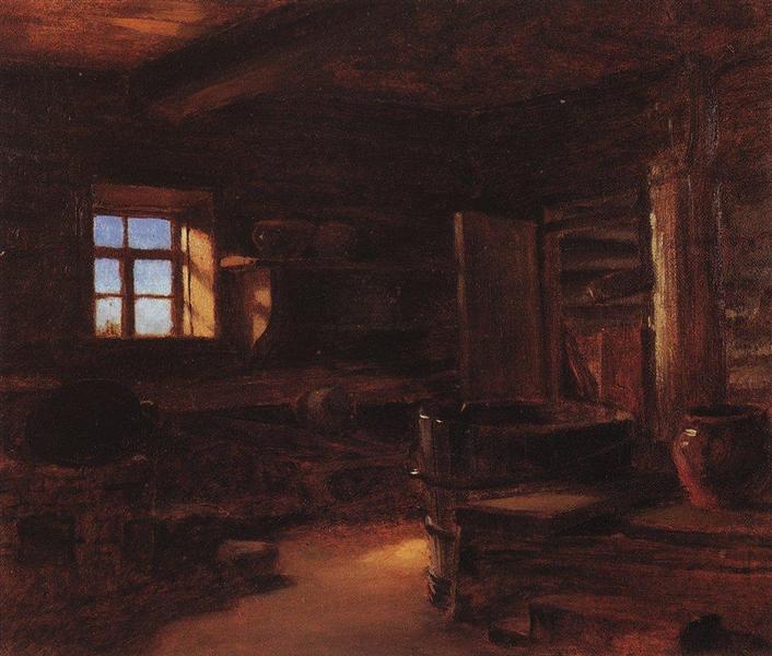 Interior of isba - Wassili Dmitrijewitsch Polenow