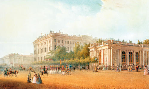 View of the Anichkov Palace, 1862 - Vasily Sadovnikov