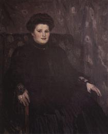 Portrait of A. N Tretyakova - Vassili Sourikov