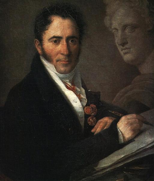 Portrait of the Artist N.I. Utkin with a Pencil, 1841 - Vasily Tropinin