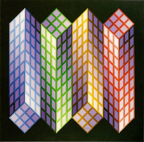 Torony-Nagy, 1969 - Victor Vasarely