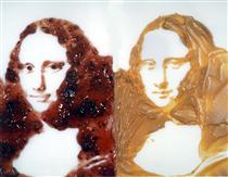 Double Mona Lisa (Peanut Butter and Jelly) (After Warhol) - Vik Muniz