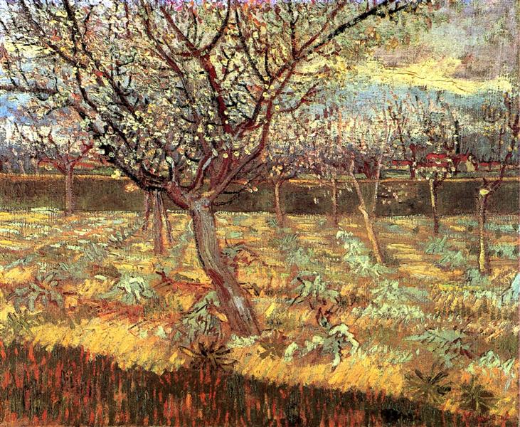 Apricot Trees in Blossom, 1888 - Вінсент Ван Гог