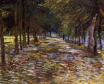 Avenue in Voyer d'Argenson Park at Asnieres - Vincent van Gogh