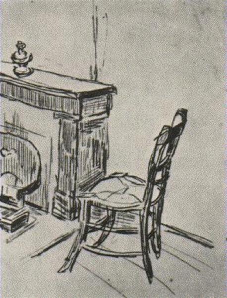 Стілець біля грубки, 1890 - Вінсент Ван Гог