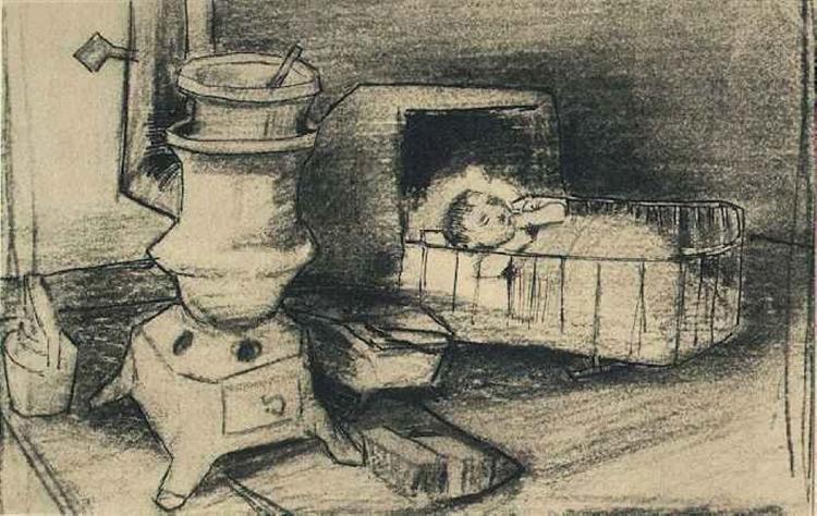 Колиска, 1882 - Вінсент Ван Гог