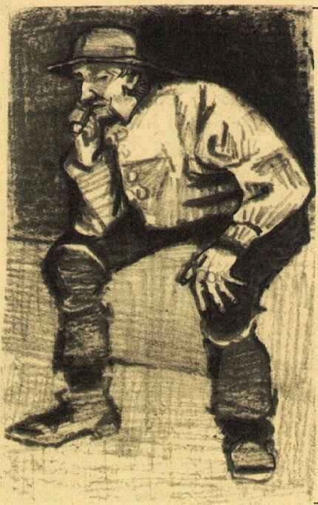 Fisherman with Sou'wester, Sitting with Pipe, 1883 - Vincent van Gogh ...