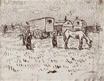 Gypsies at Saintes-Maries - Vincent van Gogh
