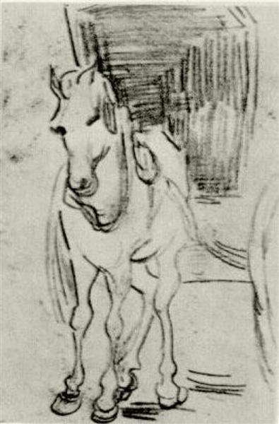 Horse and Carriage, 1890 - 梵谷