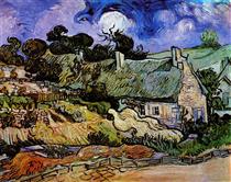 Houses with Thatched Roofs, Cordeville - Vincent van Gogh