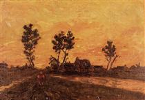 Landscape at Sunset - Вінсент Ван Гог
