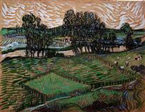 Landscape with Bridge across the Oise - Вінсент Ван Гог