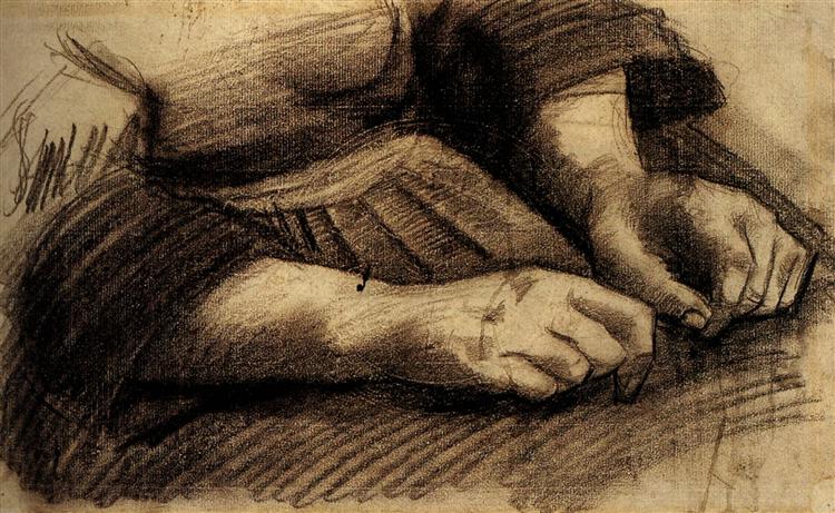 Lap with Hands, c.1885 - 梵高