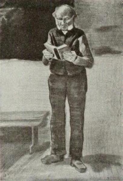 Man, Standing, Reading a Book, 1882 - Винсент Ван Гог