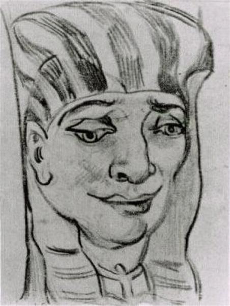 Mask of an Egyptian Mummy 4, 1889 - 梵高
