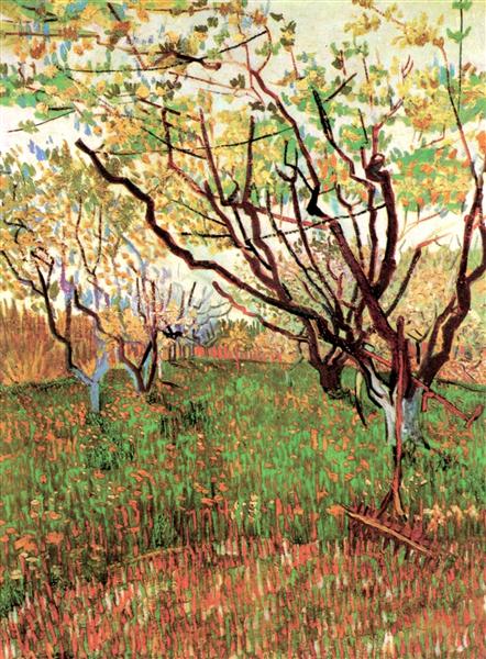Orchard in Blossom, 1888 - 梵谷