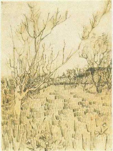 Orchard with Arles in the Background, 1888 - 梵谷