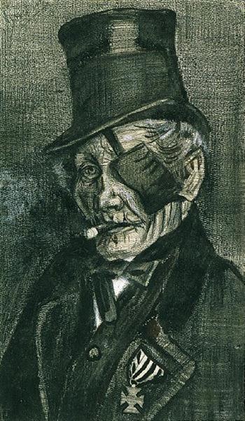 Orphan Man in Sunday Clothes with Eye Bandage, 1882 - 梵谷