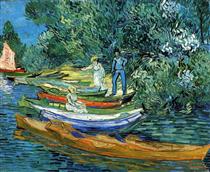 Rowing Boats on the Banks of the Oise at Auvers - Вінсент Ван Гог