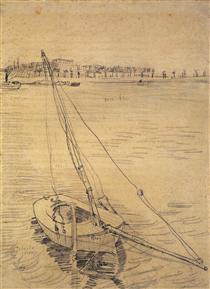 Sailing Boat on the Seine at Asnieres - Вінсент Ван Гог
