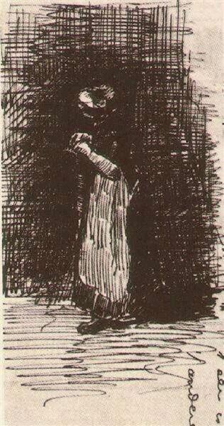 Scheveningen Woman Standing, 1881 - Vincent van Gogh