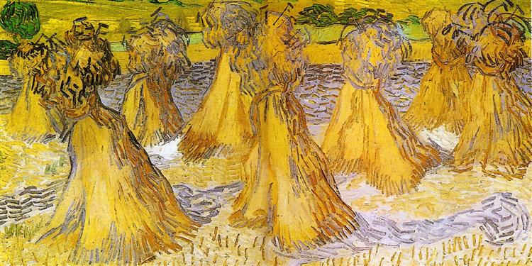 Sheaves of Wheat, 1890 - Винсент Ван Гог