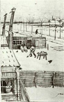 Snowy Yard - Vincent van Gogh