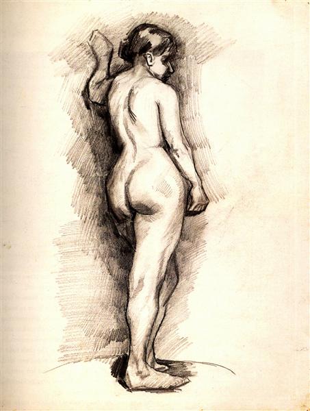 Standing Female Nude Seen from the Back, c.1886 - Винсент Ван Гог
