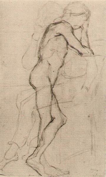 Standing Male Nude 1887 Vincent Van Gogh Wikiart Org