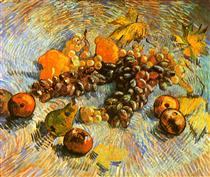 Still Life with Apples, Pears, Lemons and Grapes - Vincent van Gogh
