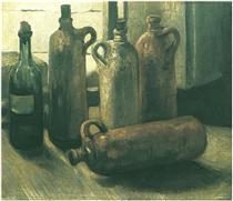 Still Life with Five Bottles - 梵谷